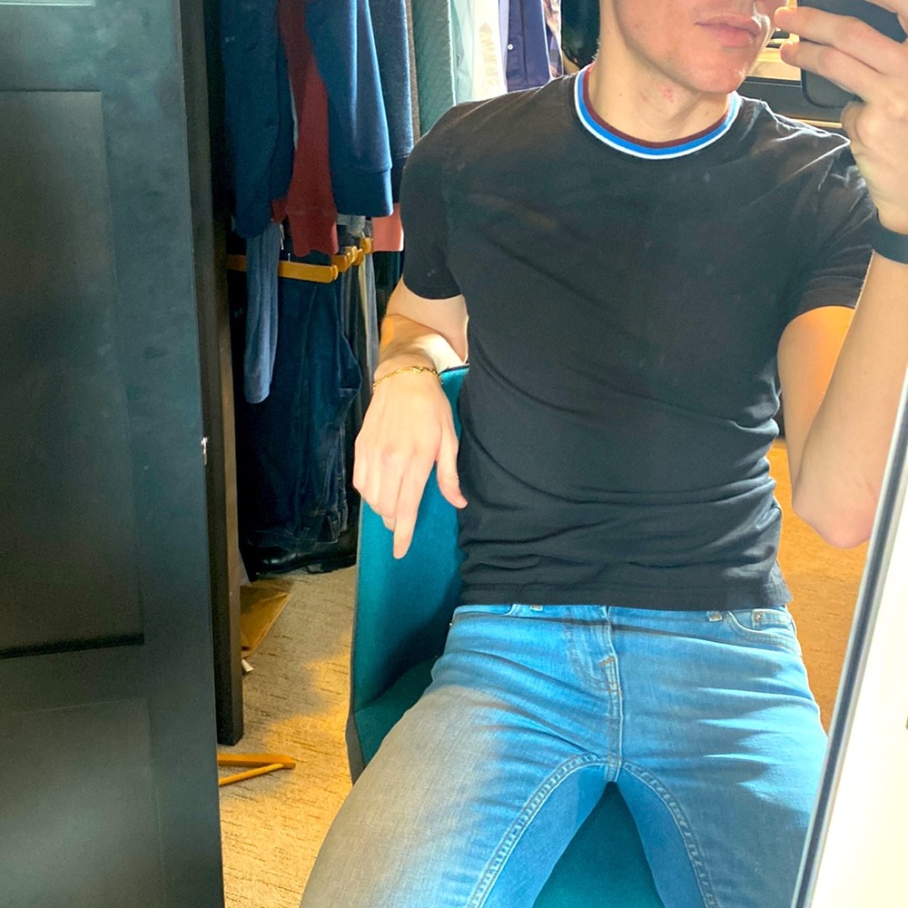 Topman Short Sleeve Ringer Shirt